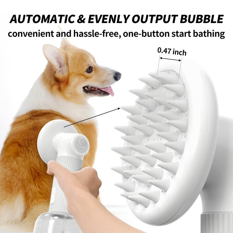 Auto-Foaming Dog Bath Brush, No Pre-Wetting