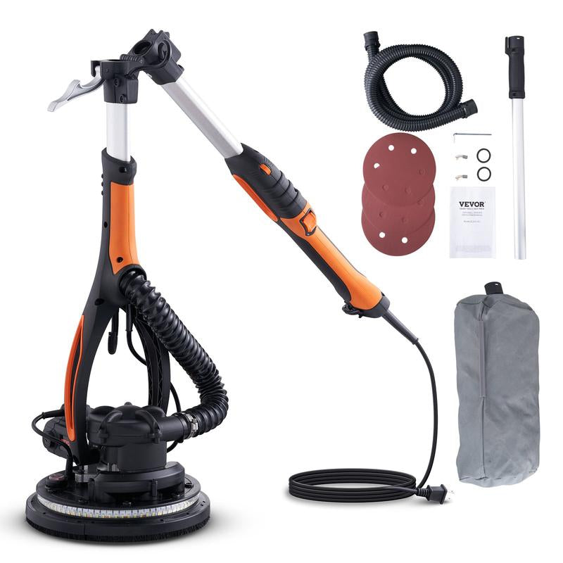 Electric Drywall Sander 900W, Self-Suction & Variable Speed 800-1800 RPM