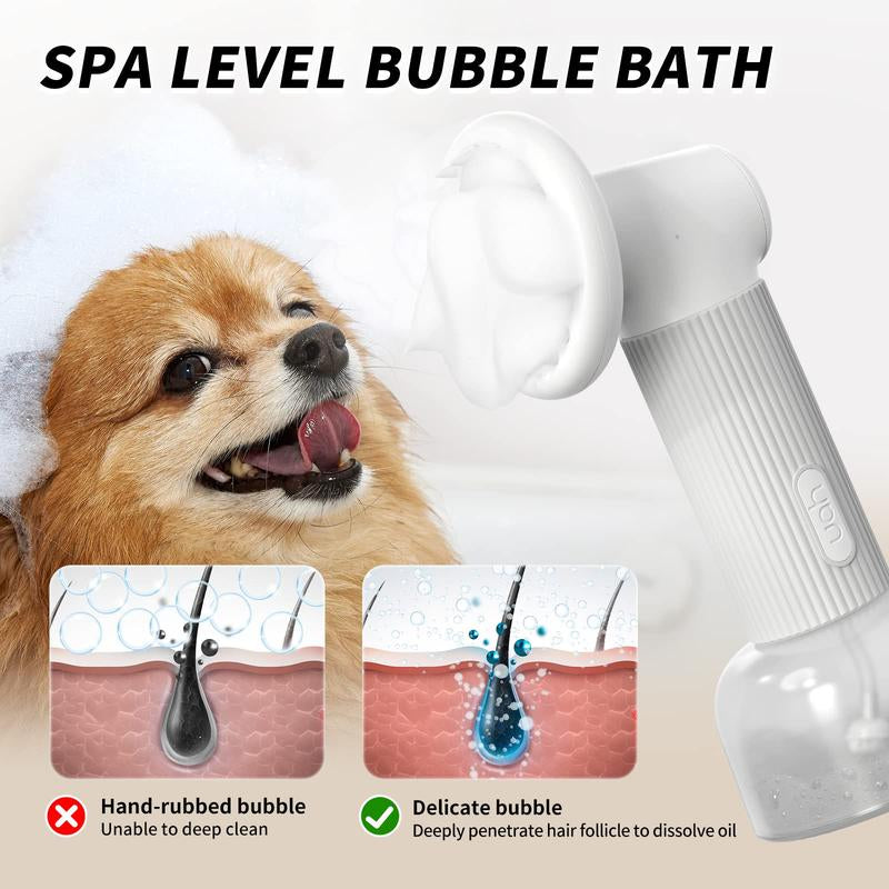 Auto-Foaming Dog Bath Brush, No Pre-Wetting
