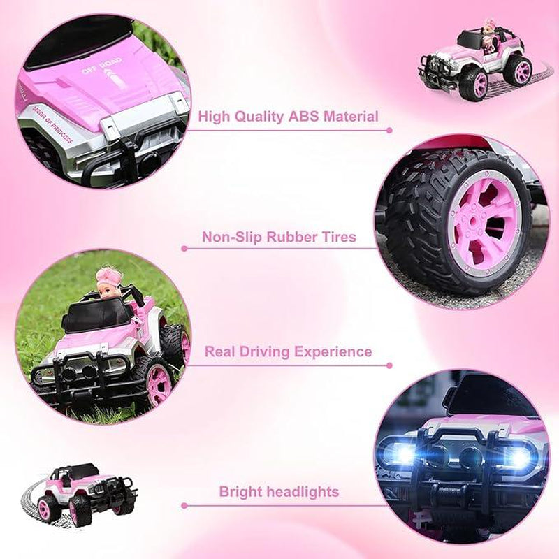 Carox RC Car for Girls, with Rechargeable Battery, 1:16 Scale 2.4Ghz