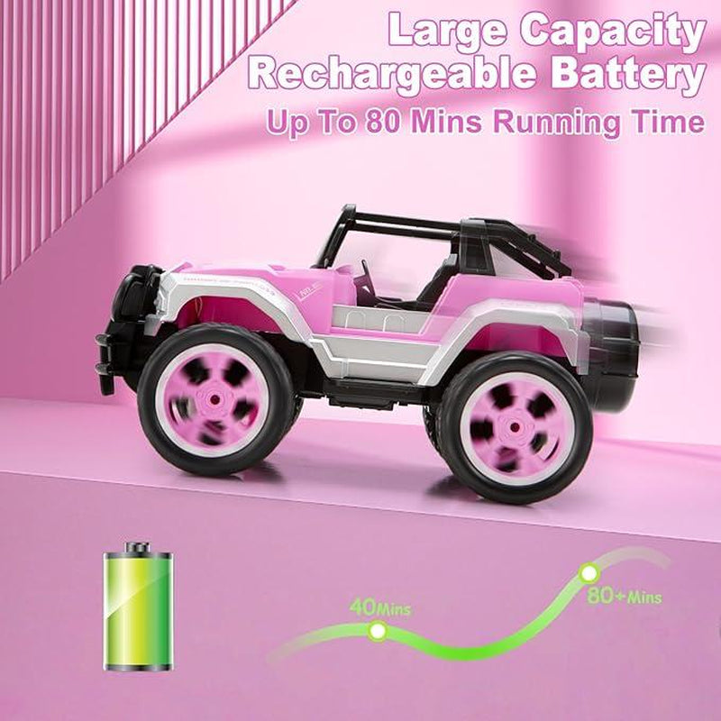 Carox RC Car for Girls, with Rechargeable Battery, 1:16 Scale 2.4Ghz