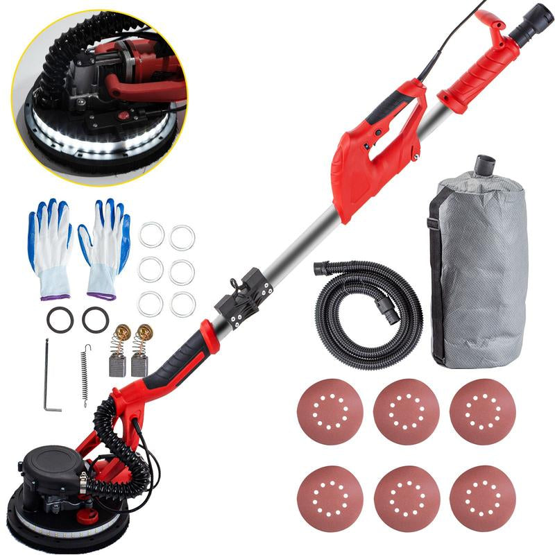 Electric Drywall Sander 900W, Self-Suction & Variable Speed 800-1800 RPM