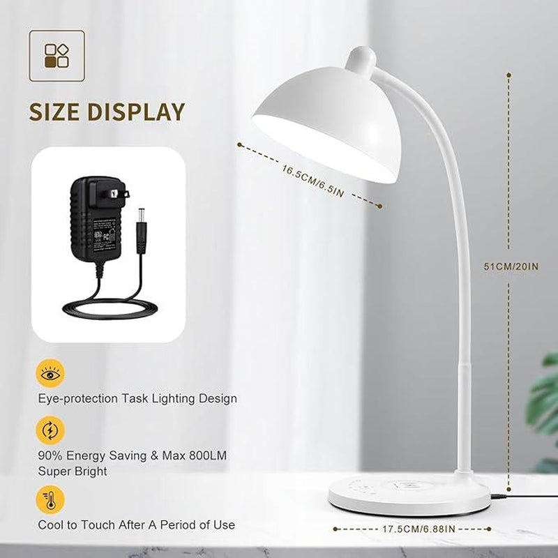 BOHON LED Desk Lamp with USB Charging Port