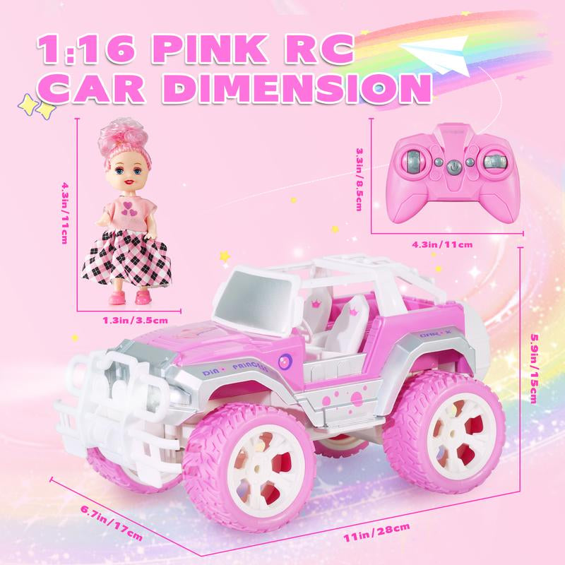 Carox RC Car for Girls, with Rechargeable Battery, 1:16 Scale 2.4Ghz
