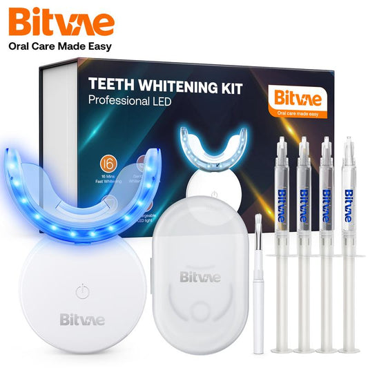 Bitvae L09 Teeth Whitening Kit with 5X LED Light. Enamel Safe and Gentle, Effective, Travel-Friendly, Easy to Use