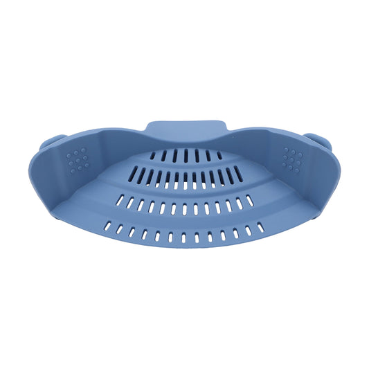 Silicone Clip on Strainer, Blue